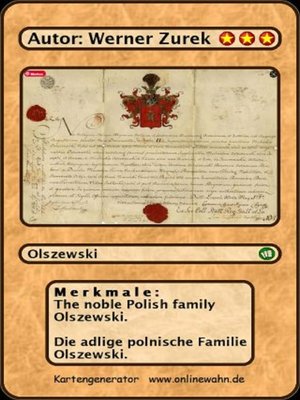 cover image of The noble Polish family Olszewski. Die adlige polnische Familie Olszewski.